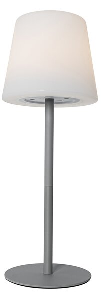 Set od 2 punjive stolne svjetiljke sive boje 40 cm IP54 - Jude
