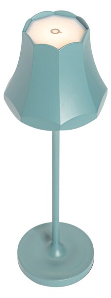 Set od 2 retro stolnih lampi mineralno plave punjive IP44 - Granny