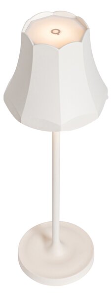 Set od 2 retro stolnih svjetiljki bijele boje s krem nijansom punjive IP44 - Granny