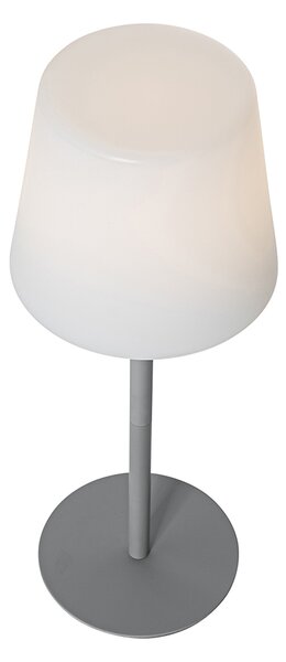 Set od 2 punjive stolne svjetiljke sive boje 40 cm IP54 - Jude
