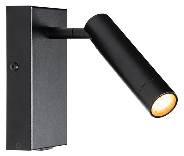 Moderna zidna svjetiljka crna s podesivim USB-om - Croft