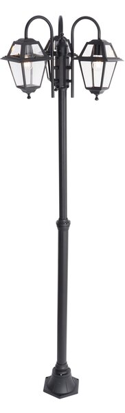 Klasična vanjska svjetiljka crna 235 cm 3-svjetla IP44 - Berta