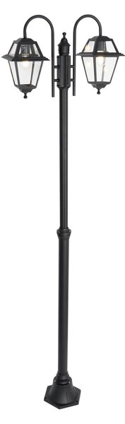 Klasično vanjsko svjetlo crno 235 cm 2-svjetla IP44 - Berta
