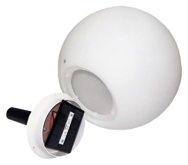 Vanjska svjetiljka bijela 30 cm uključujući LED IP44 solarna RGBW - Ludger