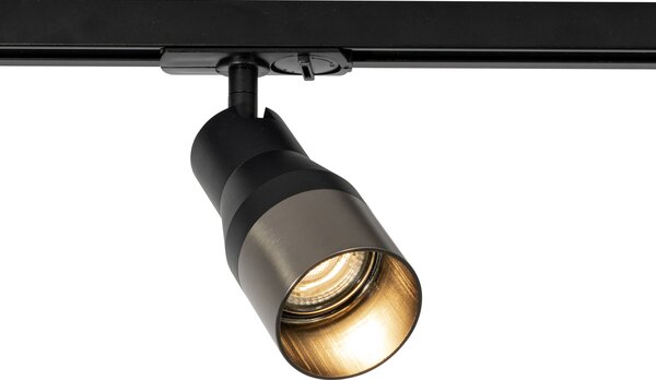 Moderno reflektorsko svjetlo crno u boji pištolja za 1-fazni sustav tračnica GU10 50 mm - Iconic Kohua