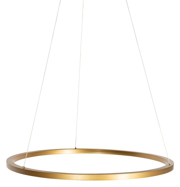 Zlatna viseća svjetiljka 80 cm uključujući LED s 3-stupanjskim prigušivačem - Girello