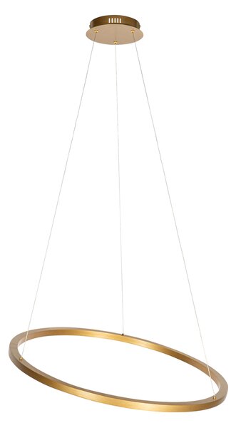 Zlatna viseća svjetiljka 80 cm uključujući LED s 3-stupanjskim prigušivačem - Girello