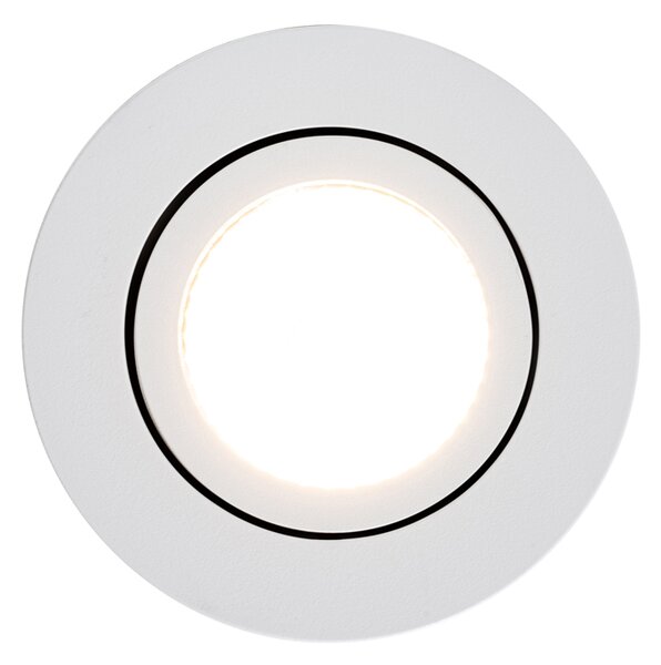 Set od 6 ugradbenih reflektora bijeli 6,8 cm uklj. LED 545 lm mogućnost prigušivanja IP65 - Gaius