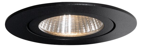 Set od 6 ugradbenih reflektora crni 6,8 cm uklj. LED 750 lm mogućnost prigušivanja IP65 - Gaius