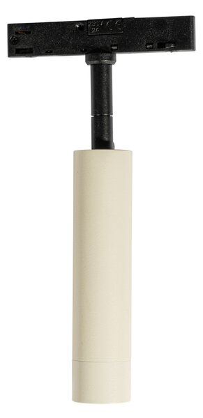 Moderno reflektorsko svjetlo bež s crnim detaljima za jednofazni sustav tračnica - Slimline Uzzy