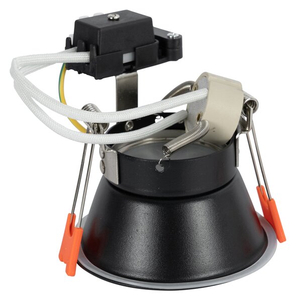 Set od 6 crnih ugradbenih reflektora GU10 50 mm IP44 - Dept