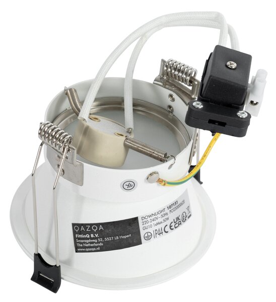 Pametna ugradbena svjetiljka bijela IP44 uklj. Wifi GU10 70mm - Dept