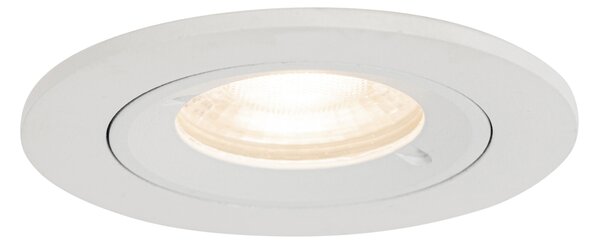 Set od 6 ugradbenih reflektora bijeli okrugli GU10 50 mm IP44 - Xena