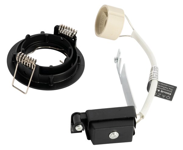 Set od 12 crnih ugradbenih reflektora GU10 35 mm - Edu