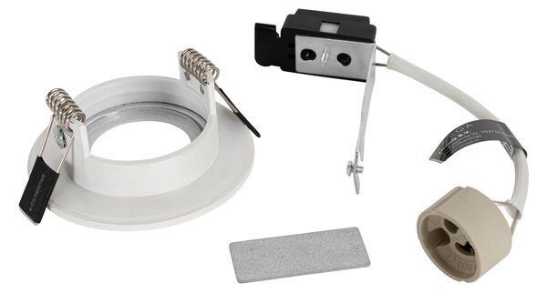 Set od 6 ugradbenih reflektora bijeli okrugli GU10 50 mm IP44 - Xena
