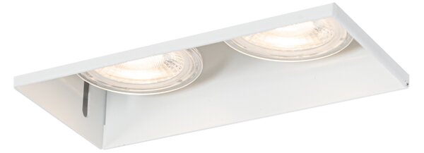 Set od 6 ugradbenih reflektora bijeli GU10 50 mm 2-svjetla bez okvira - Oneon