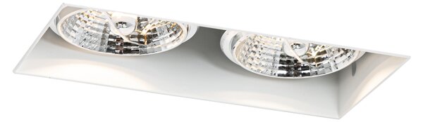 Set od 6 ugradbenih reflektora bijeli GU10 70 mm 2-svjetla bez okvira - Oneon