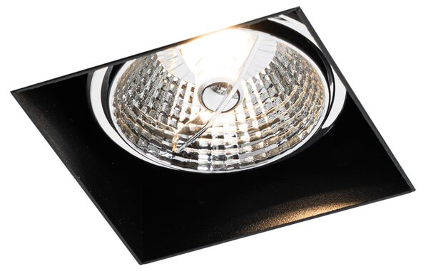 Set od 6 crnih ugradbenih reflektora GU10 70 mm bez okvira - Oneon