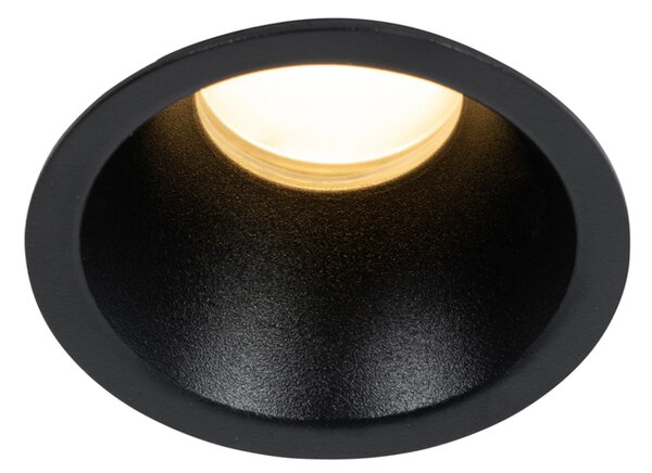 Set od 12 modernih ugradbenih reflektora crnih GU10 35 mm IP44 - Dept