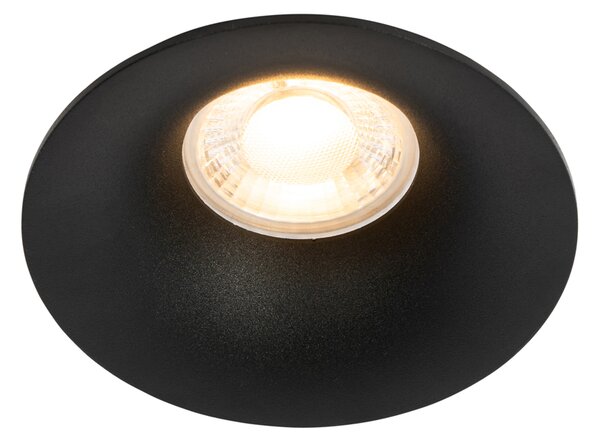 Set od 12 crnih ugradbenih reflektora GU10 50 mm - Gijs