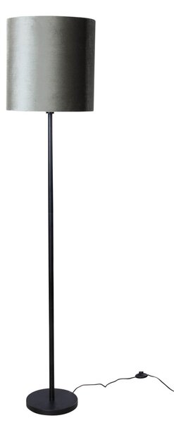 Podna svjetiljka crna s zelenom plišanom nijansom 40 cm - Simplo