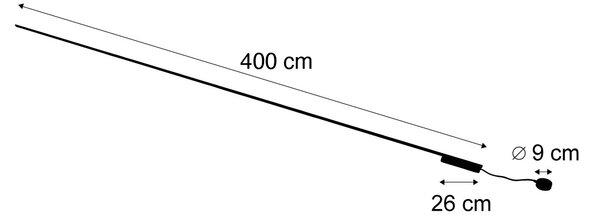 Moderni sustav tračnica za rasvjetu crni 1-fazni 400 cm - Magnetic