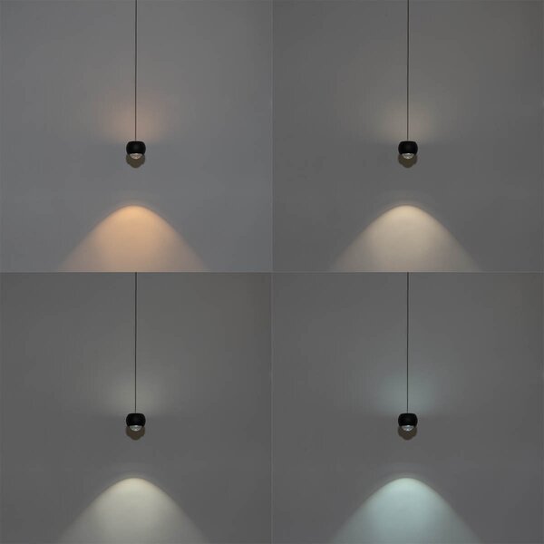 Moderna visilica crna za 1-fazni sustav tračnica uklj. LED - Magnetic Lance