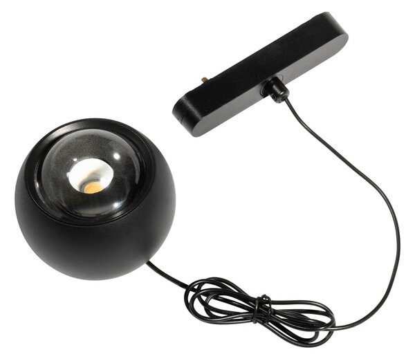 Moderna visilica crna za 1-fazni sustav tračnica uklj. LED - Magnetic Lance