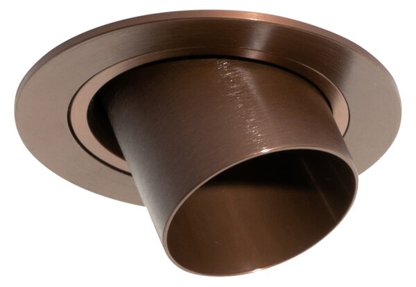 Moderno ugradno reflektorsko svjetlo tamno brončano GU10 35 mm okruglo nagibno - Installa