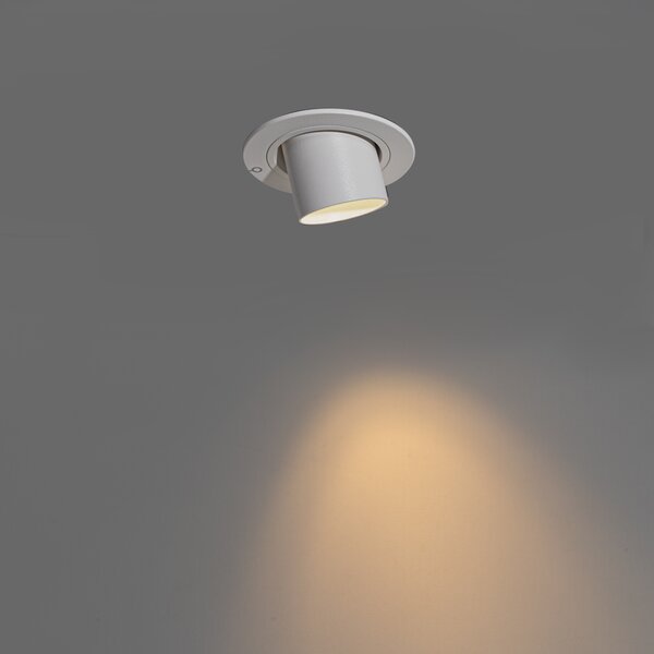 Moderno ugradno reflektorsko svjetlo bijelo GU10 35 mm okruglo nagibno - Installa