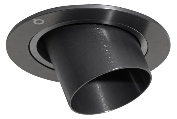 Moderno ugradno reflektorsko svjetlo tamnosivo GU10 35 mm okruglo nagibno - Installa