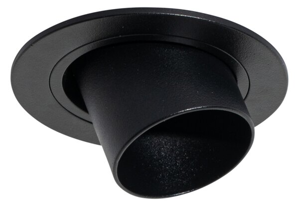 Moderno ugradno reflektorsko svjetlo crno GU10 35 mm okruglo nagibno - Installa