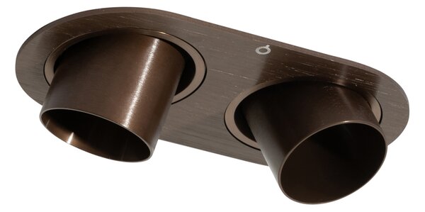 Okruglo ugradno svjetlo tamno brončano GU10 35 mm nagibno 2-svjetlo - Installa