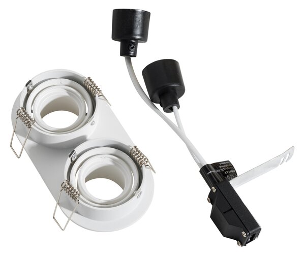 Okruglo ugradno svjetlo bijelo GU10 35 mm podesivo 2-svjetlo - Installa