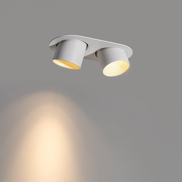 Okruglo ugradno svjetlo bijelo GU10 70 mm podesivo 2-svjetla - Installa