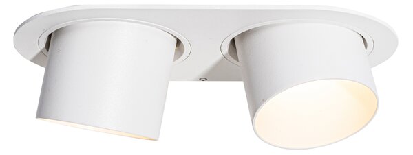 Set od 6 ugradbenih reflektora bijeli GU10 70mm nagibni 2-svjetla - Installa