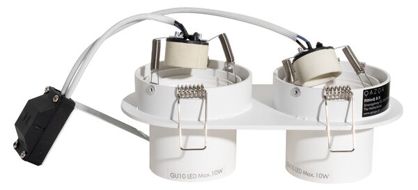 Set od 6 ugradbenih reflektora bijeli GU10 50mm 2-svjetla - Installa