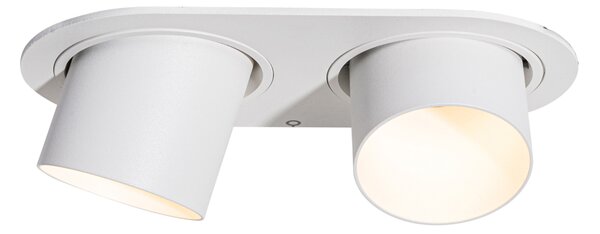 Set od 6 ugradbenih reflektora bijeli GU10 50mm 2-svjetla - Installa