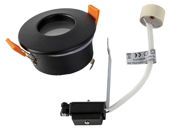 Set od 6 modernih ugradbenih reflektora crni IP44 - Gap