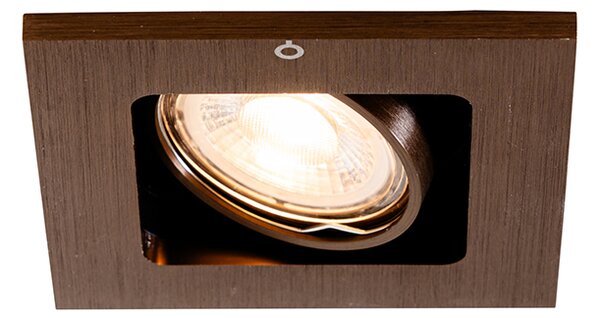 Set od 6 modernih ugradbenih reflektora tamno brončane boje, podesivi - Qure