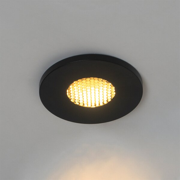 Moderno ugradno svjetlo za kupaonicu crno IP54 - Shed Honey