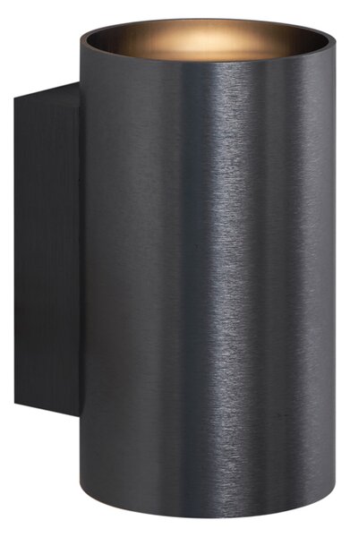 Moderna zidna svjetiljka tamnosiva okrugla 2-svjetla GU10 50mm - Sandy
