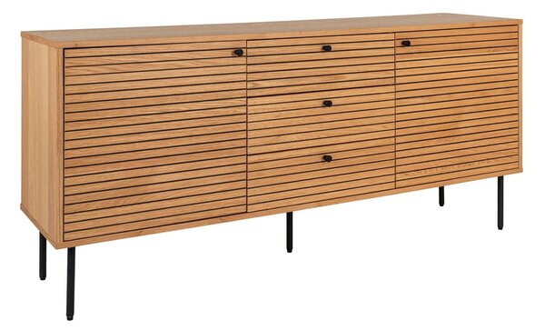 Niska komoda u dekoru hrasta u prirodnoj boji 150x74 cm Kyoto – House Nordic