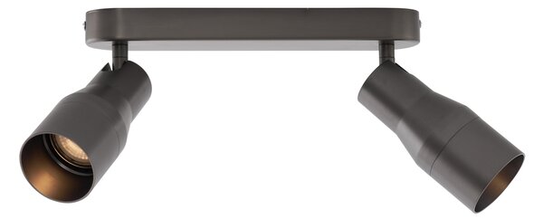 Okruglo stropno svjetlo s dva reflektora, tamnosivo GU10 50 mm - Stanley