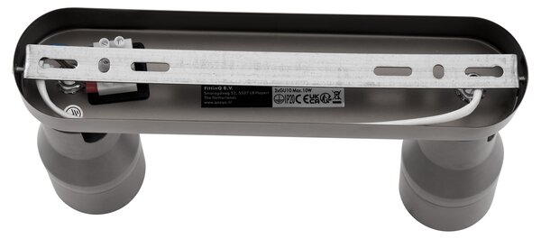Okruglo stropno svjetlo s dva reflektora, tamnosivo GU10 50 mm - Stanley