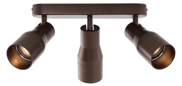 Zaobljeno stropno svjetlo tamno brončano GU10 50 mm 3-svjetlo - Stanley
