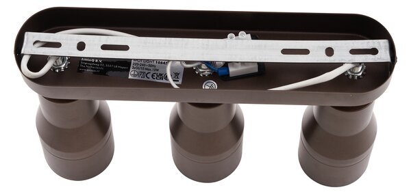 Zaobljeno stropno svjetlo tamno brončano GU10 50 mm 3-svjetlo - Stanley