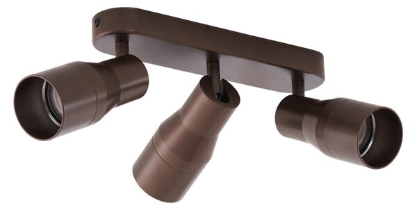 Zaobljeno stropno svjetlo tamno brončano GU10 50 mm 3-svjetlo - Stanley