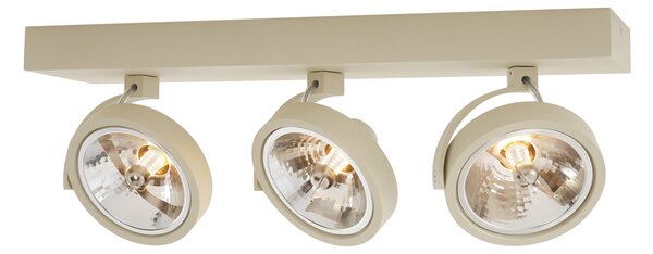 Moderno stropno reflektorsko svjetlo bež G9 okruglo podesivo 3-svjetlo - Go