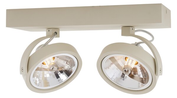 Moderno stropno reflektorsko svjetlo bež G9 okruglo okretno i nagibno 2-svjetlo - Go